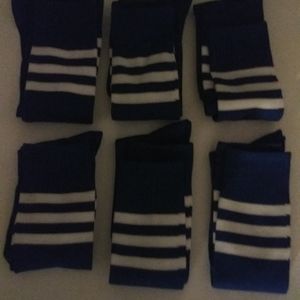 Youth athletic socks blue color over the calf